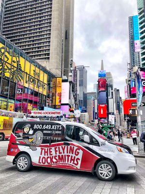 The Flying Locksmiths in Times Square