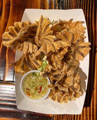 Special Thai appetizers. Rare dish owner(s) served us. Super tasty!!!