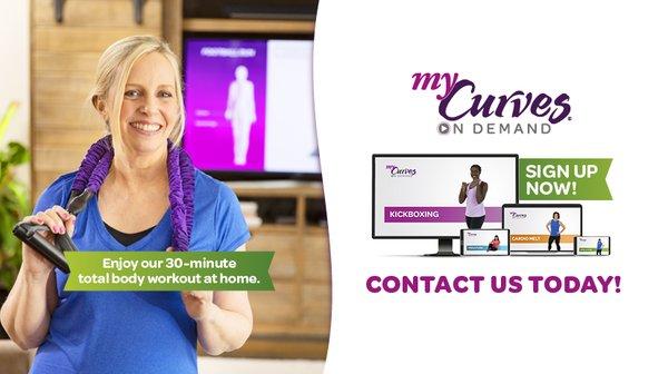 We now have online classes, Curves anytime, anywhere! As low as $19.99 per month--no contracts!