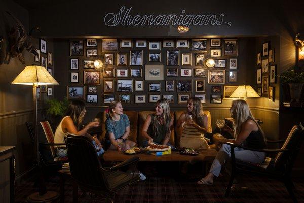 The game room at Batson River Fish Camp