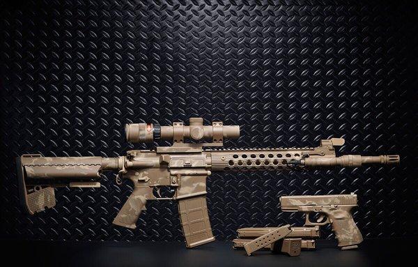 AR-15 and Glock 19 desert camp set!