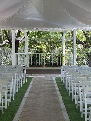 View of the gazebo undecorated