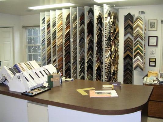 Large selection of frames to chose from.