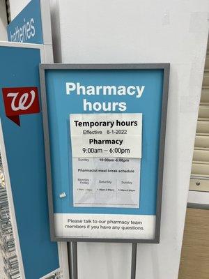 Pharmacy hours