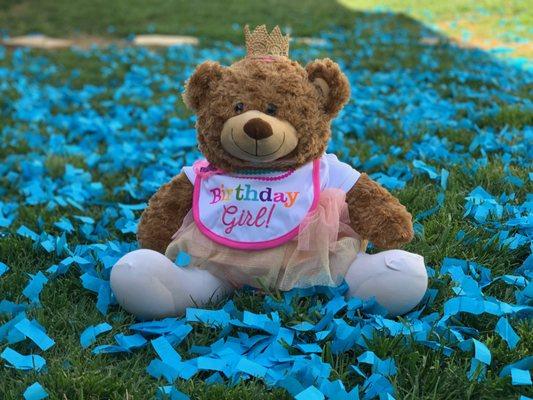 my daughters bear after the gender reveal