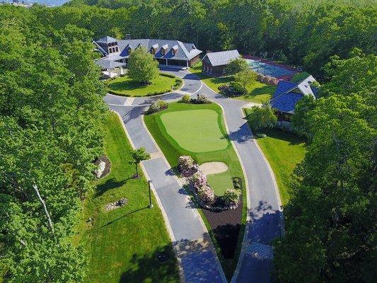 Synthetic Putting Green in Kennebunk.