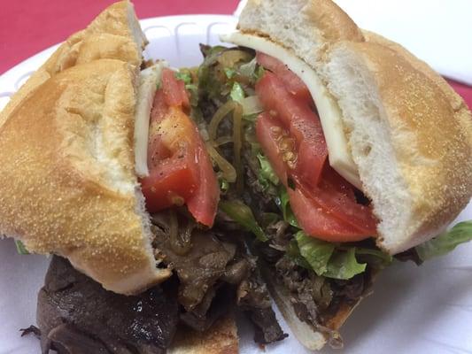 Hot roast beef sandwich