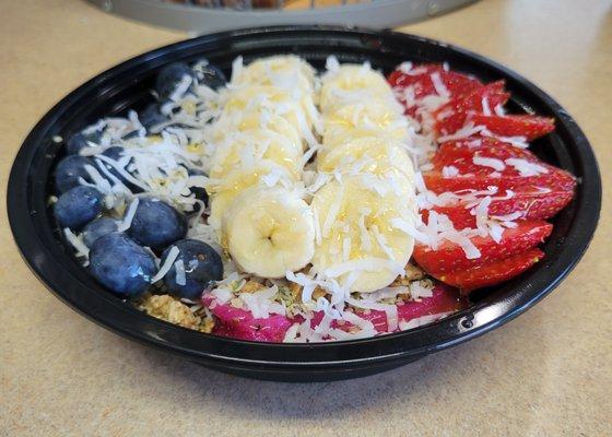 Acai dragon fruit bowl.