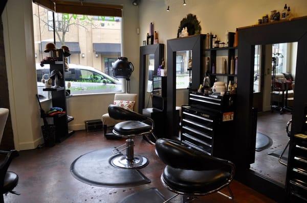 We offer organic haircuts and coloring for women, men and children.