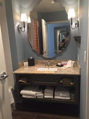 Bathroom vanity area