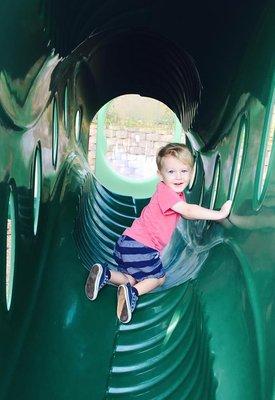 We play outside several times each day on our beautiful playground!