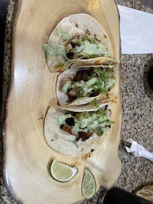 La Piedad tacos, the meat is slow roasted pork belly. It was amazing.