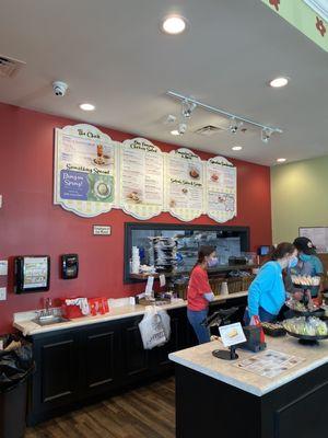 Front Counter with menu on back wall