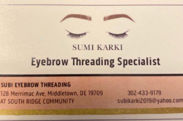 Subi Eyebrow Threading