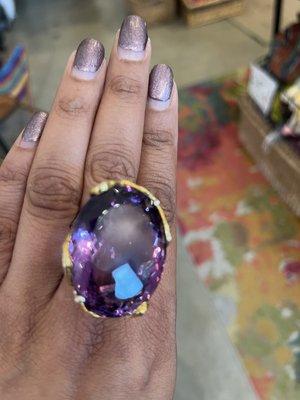 Colors of Etnika has beautiful statement jewelry (including this lovely amethyst ring).