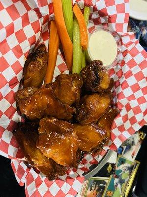 Delicious honey hot wings