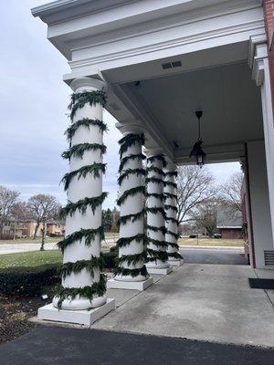 During Christmas time he does the set up for funeral homes too!