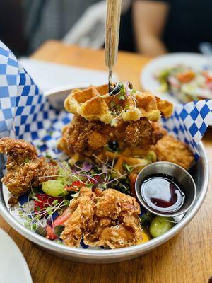 Fried chicken waffle