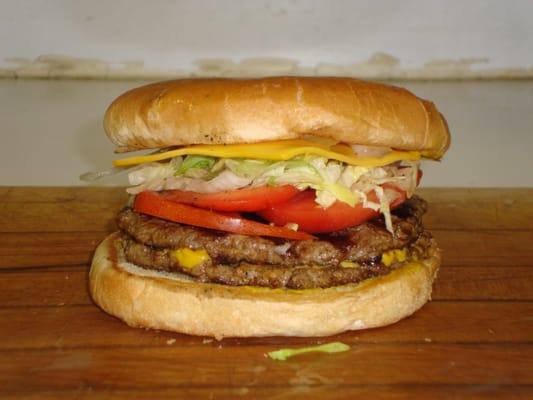 Double meat double cheese Char Burger!