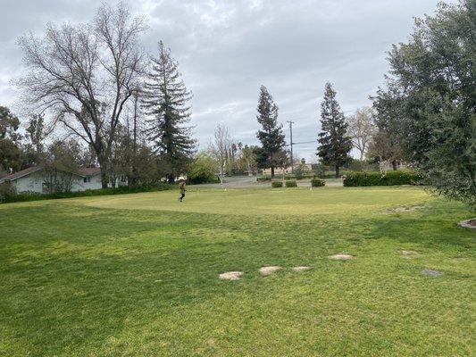 The practice putting green