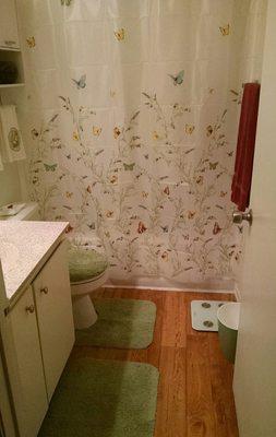 Bathroom in the 2 bedroom and 1 bath unit