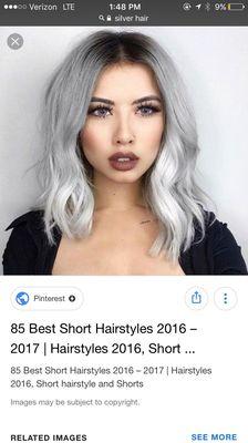 Hair color requested