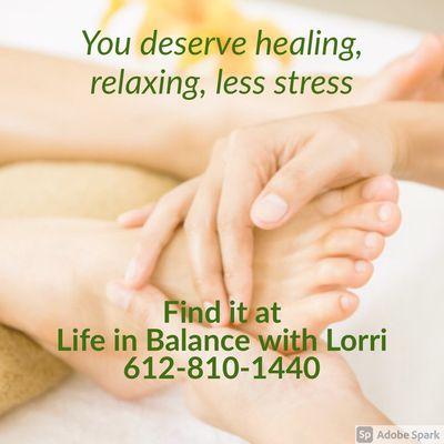 Foot Reflexology releases stress