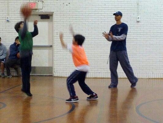 My son's last basketball practice...