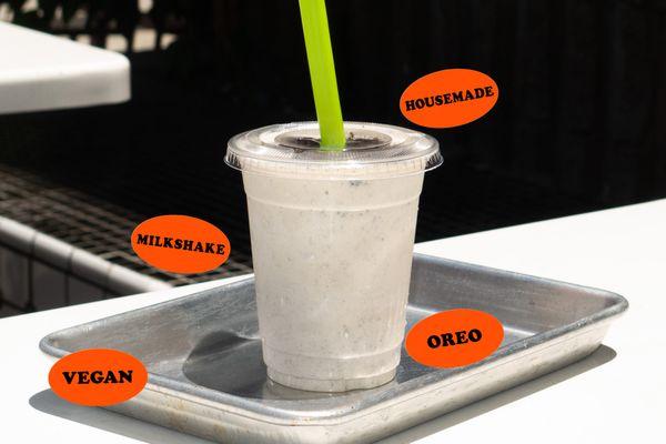 House-made dairy free oreo shake. Contains almond, soy and sesame.