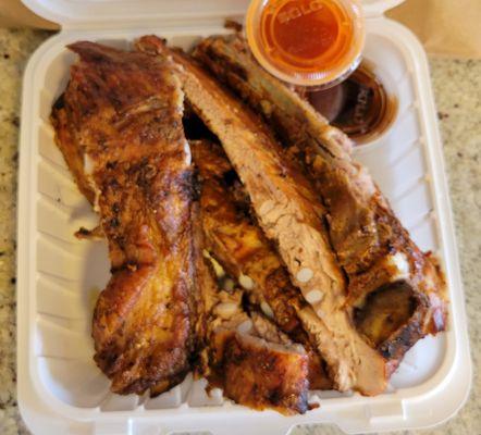 Pork Ribs with BBQ sauce & Buffalo Sauce