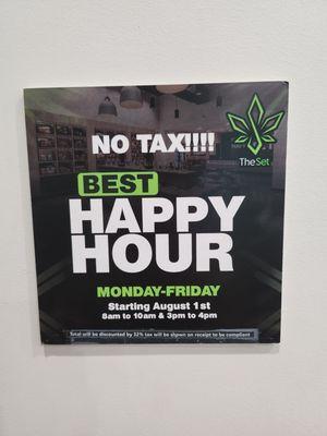 Happy hour 32% discount