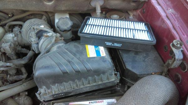 Went for a oil change. Open my hood 2 days later and saw the air filter just sitting out.