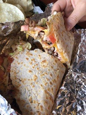 John Coctostan Chicken quesadilla comes with bacon. Skip this and order a burrito instead.