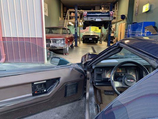 Shop View: (Pictured) 1965 Ford Galaxie 500, 1968 Dodge Polara, 1985 Corvette, 1968 Mercury Monterey