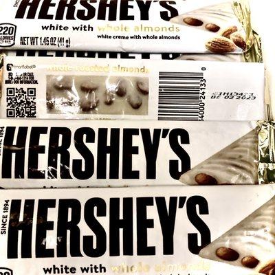 Hershey's White w/almonds. Love them. Were on clearance - 15¢ ea.... I Bought all 15 bars.