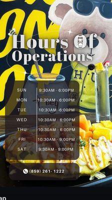 Hours of operations