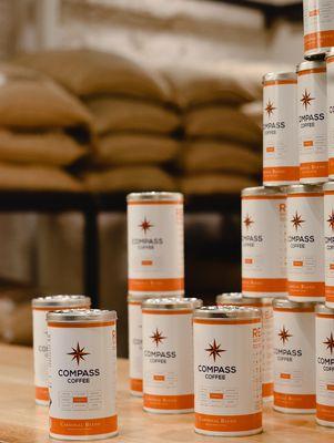 Compass Coffee Cardinal Blend Whole Bean Tins