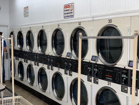 Dryers with credit card readers.