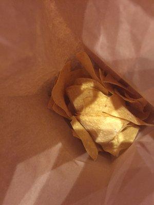 Handful of chips, good portion for 1.50