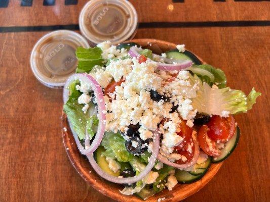 Mediterranean salad! (I absolutely LOVE the feta cheese)