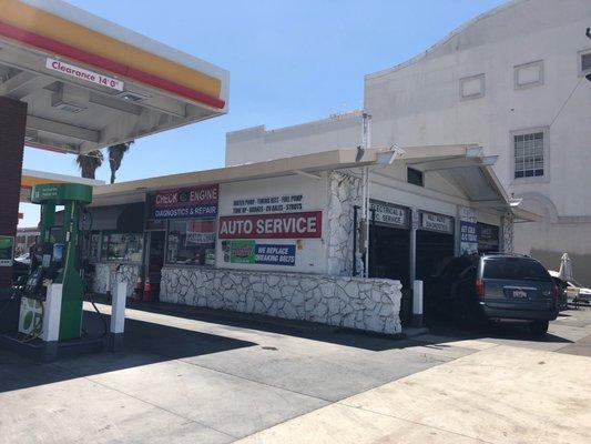 Sn Antonio Auto Repair is part of Shell Gas Station at 12042 Firestone Blvd at Norwalk 90650