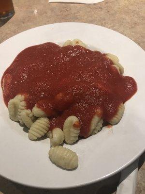 Gnocchi with homemade sauce