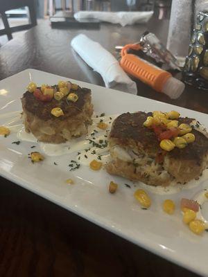 Crab cakes. This was the appetizer. So good.