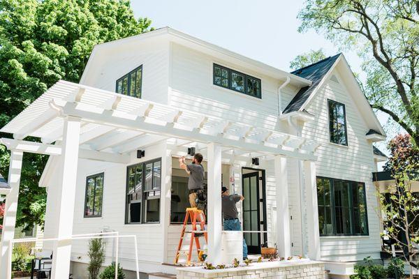 Pella windows and doors on a new construction home.