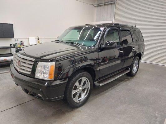 Paint correction and 5 year ceramic coat for this Cadillac Escalade.