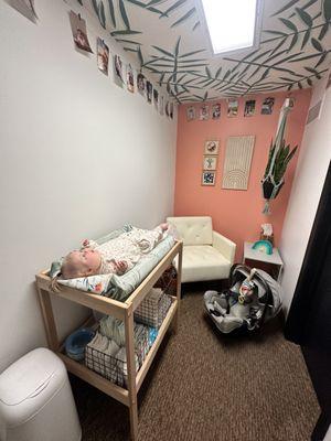 Nursing and changing baby room