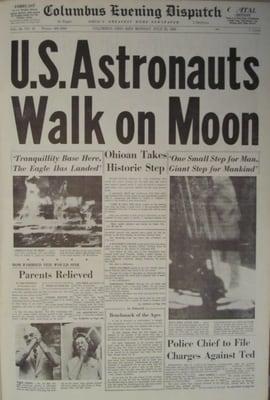 Front Page - July 21, 1969 - First Man On The Moon