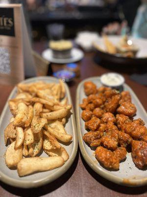 Buffalo cauliflower and fries