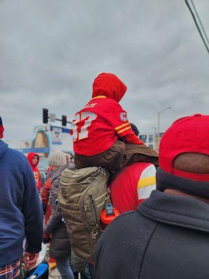 Took this shot just because I loved the love around.  The Chiefs do that to Kansas City.