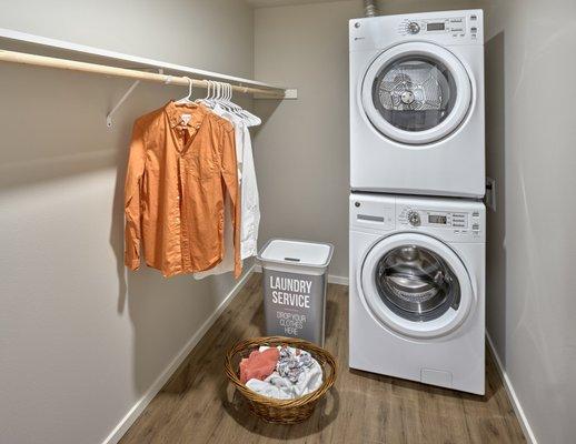 Closet at The Maverick Apartments, Burien, WA